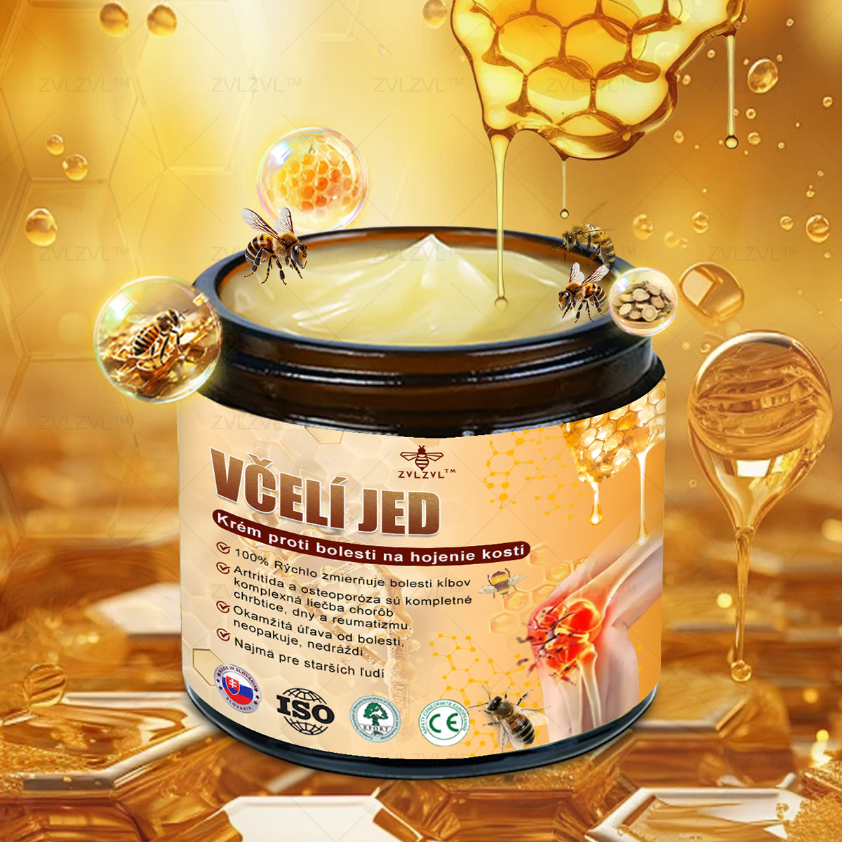 ✅✅ Oficiálny obchod: ZVLZVL™ Krém na zmiernenie bolesti a obnovenie kostí s včelím jedom &👨⚕️ Zdravotná certifikácia Slovensko (znižuje opuchy kĺbov, bolesť, stuhnutosť, začervenanie, teplo, bolesť a únavu kĺbov)