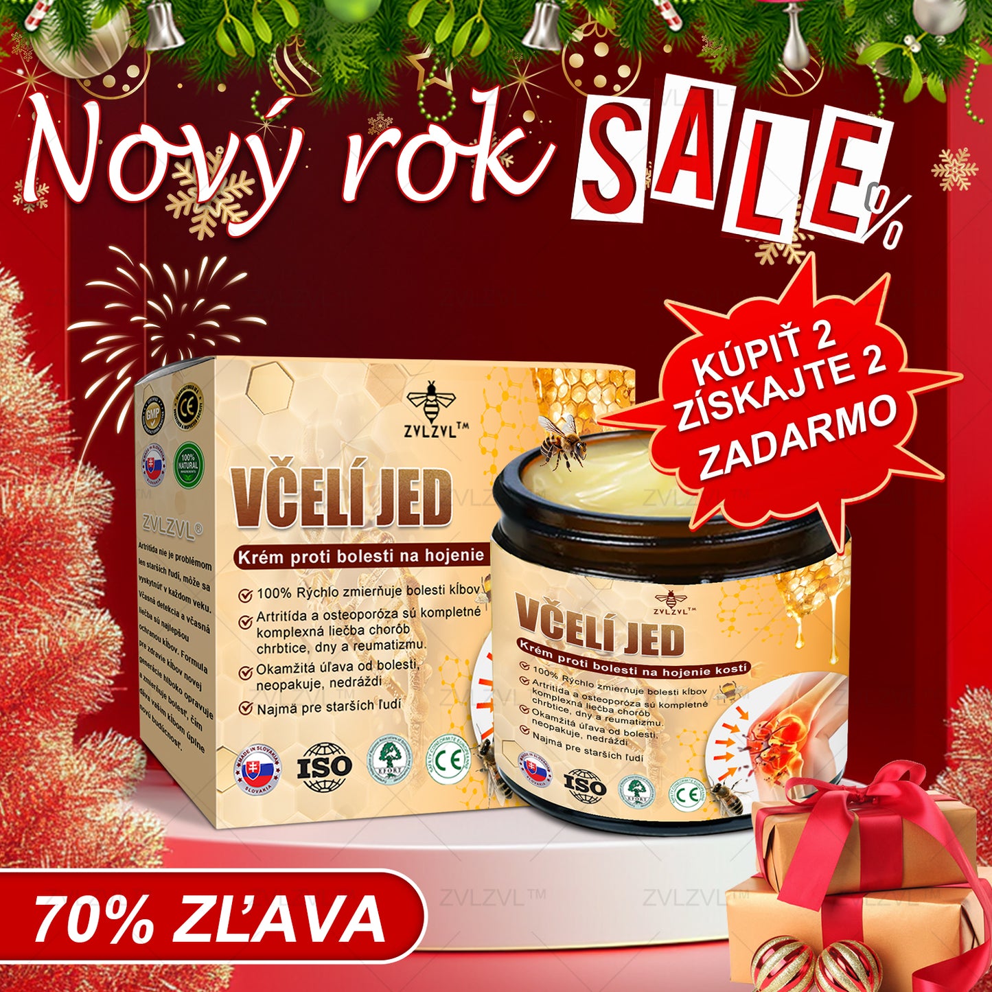 ✅✅ Oficiálny obchod: ZVLZVL™ Krém na zmiernenie bolesti a obnovenie kostí s včelím jedom &👨‍⚕️ Zdravotná certifikácia Slovensko (znižuje opuchy kĺbov, bolesť, stuhnutosť, začervenanie, teplo, bolesť a únavu kĺbov)